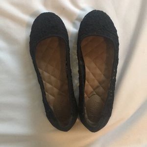 Black Lace Flats